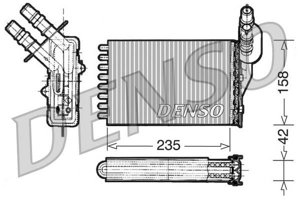 KLR-0585872AL Kalorifer Radyatoru ( Renault   Clio Ii 98-- )  Aluminyum Borulu