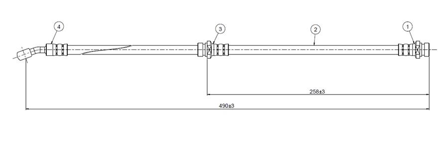 CAVO C800707A Fren Hortumu Arka Lantra Kombi Coup 96-