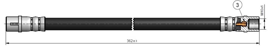 CAVO C900674A Fren Hortumu Arka Mercedes W168 W414
