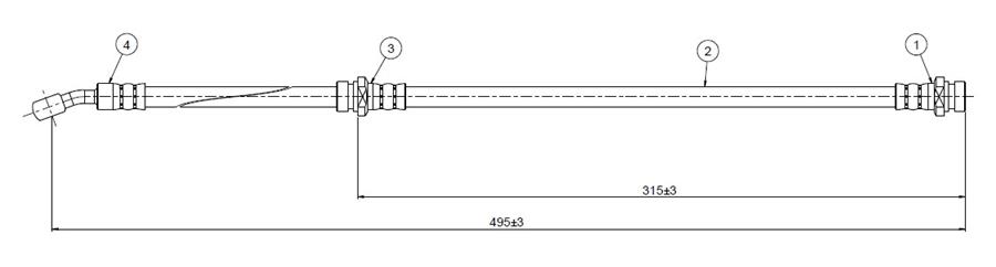 CAVO C800336A Fren Hortumu Ön Skyline R31 86-.
