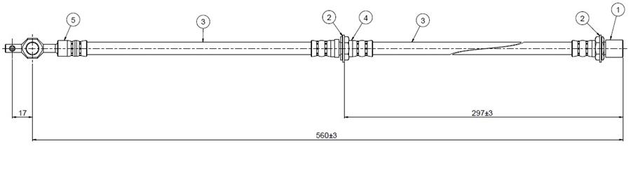CAVO C800215A Fren Hortumu Ön Camry Cv-Sv-10-11-20-21 83-91