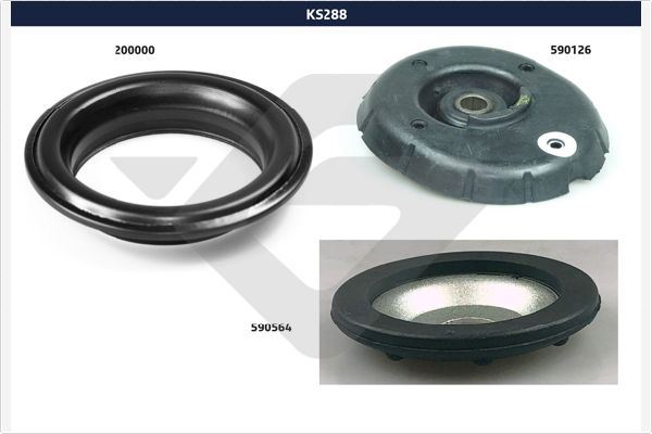 HUTCHINSON KS288 Ks174 Ön Amortisör Takozu Rulmani Komple Kiti P208-P2008-P301-C-Elysee 12 > C3 Ii-C3 Picasso-Ds3 10 >