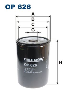 FILTRON OP626 Yağ Filtresi Mann Tga 41.530-M2000l-M-L2000-M90-G90-Cla-Askam