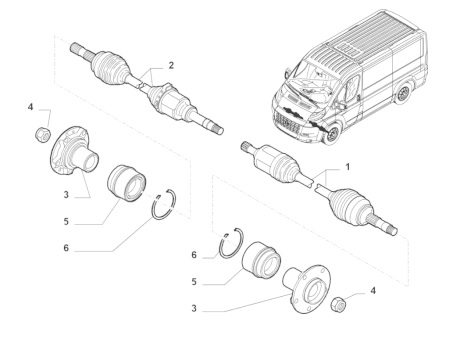 MGA-73342 Komple Aks Sag On Karsan Jest 2.3 D Euro 5mt  2012- (35x31x1161mm) / Fiat Ducato Euro 6