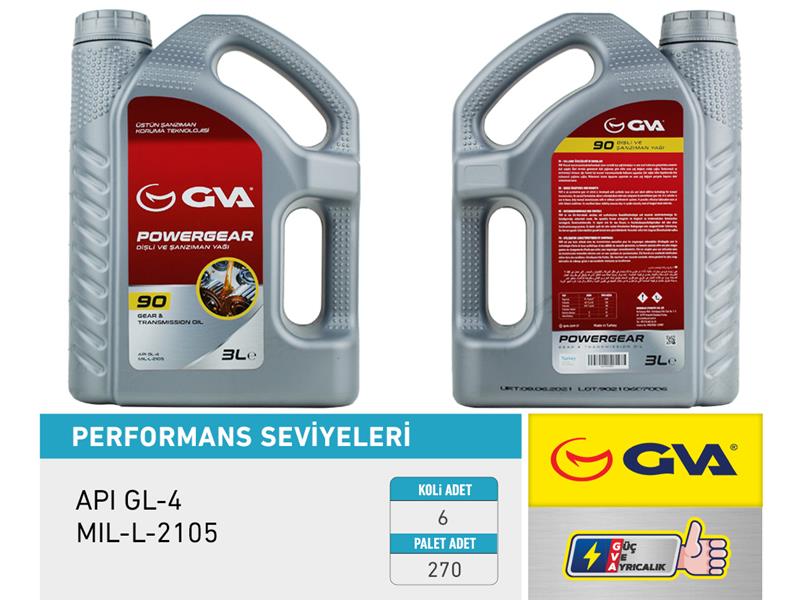 GVA 9920820 Şanziman Yaği 90w Api Gl-4 3 Lt
