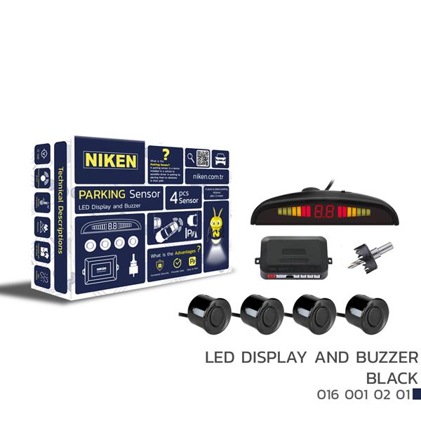 NIKEN 0160010201 Park Sensörü Led Ekran Ses İkazli Siyah 22mm