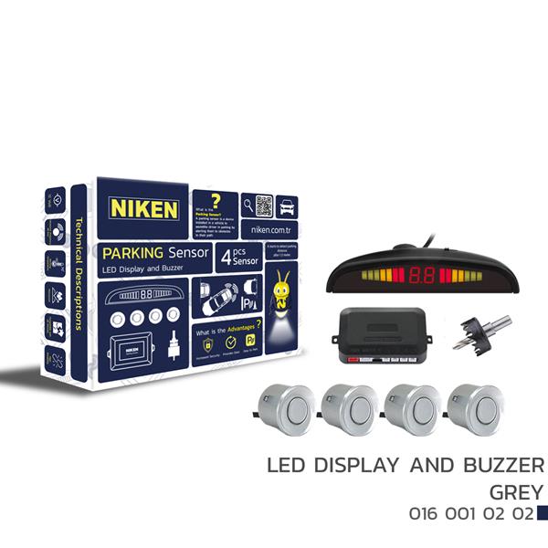 NIKEN 0160010202 Park Sensörü Led Ekran Ses İkazli Gri 22mm