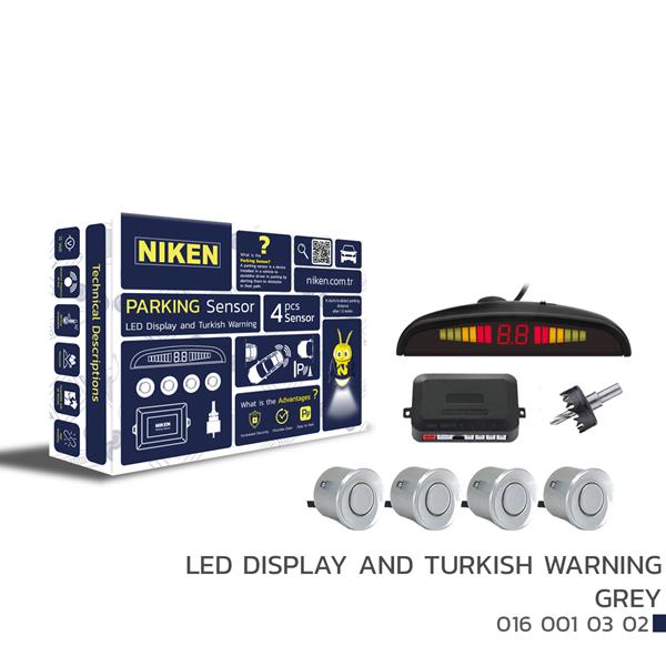 NIKEN 0160010302 Park Sensörü Led Ekran Ve Turkce Uyari Gri 22mm