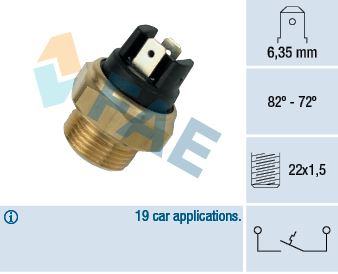 FAE 37380 Fan Müsürü 82/72 °C Fisli R 9/R 11