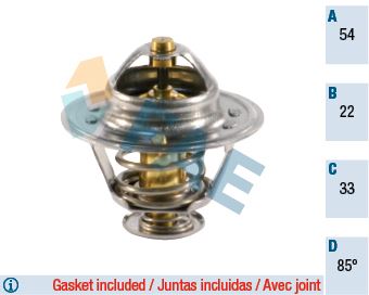 FAE 5307585 Termostat 85c Corsa B-C-Astra F-G-H-Combo-Vectra B 1.7 Dti-1.7 Cdti