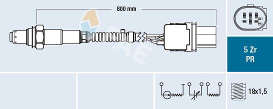 FAE 75051 Oksijen Sensörü A3-A4-A6-Q7-Caddy3-Passat-T6 2.0tdi-2.7tdi-3.0tdi