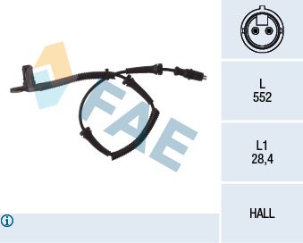 FAE 78027 Tekerlek Hiz Sensörü Master Ii 1.9-2.2-2.5 Dci Ön