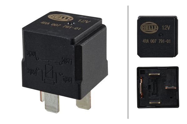 HELLA 4RA007791011 Role 12v 40a 4 Fisli Mercedes C117 C118 X156 W176 W204 W206 W211 W212 W222 W447 W463