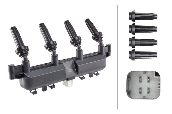 HELLA 5DA193175441 Ateşleme Bobini Peugeot P206 98>07 P306 93>02 P307 00> P309 89> P406 95> Partner 96> Bipper 08> Citr Oen C2 03>13 C3 03>13 Saxo 96> Xsara 98> Berlingo 96> Nemo 08> 1.1 8v Tu1 1.4 8v Tu3 1.6 8v Tu5