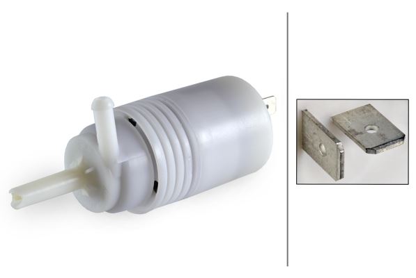 HELLA 8TW004223031 Silecek Su Pompasi Mercedes W638 B901>B904 E-Boxer-Jumper-Golf I-Ii-Passat-Palio-Sprinter-Doblo 2 Fiş Tek Çikiş