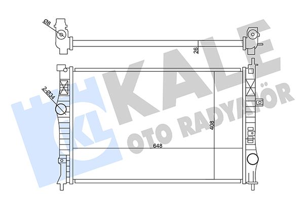KALE 355640 Motor Su Radyatoru Opel Grandland-Vivaro C-Zafira Life-P3008-P308-P5008-P508-Expert Iv-Rifter- Partner-Berlingo-C4 Picasso Ii-Jumpy 1.6-2.0 Thp-Hdi-Bluehdi-Puretech