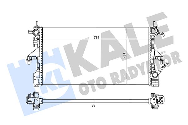 KALE 355665 Radyatör Citroen Jumper-Peugeot Boxer Mt Al/Mknk 24 Mm