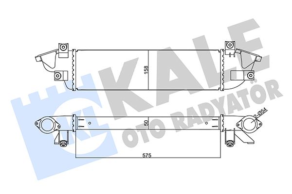 KALE 355670 Intercooler Mitsubishi L200-Triton Al/Pl/Brz 50 Mm