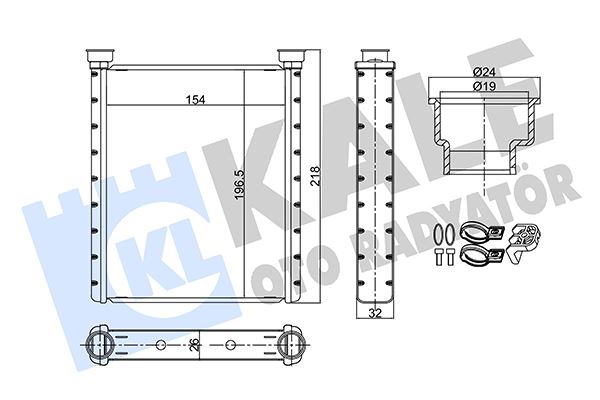 KALE 355720 Kalorifer Radyatoru Mercedes W176 W246 C117 X117 X156