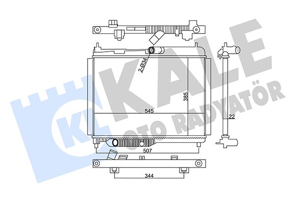 KALE 355745 Su Radyatörü Ford Fiesta/Ecosport/Puma/Courier 23> 1.0 Ecoboost-1.5 Ecoblue Ecoblue