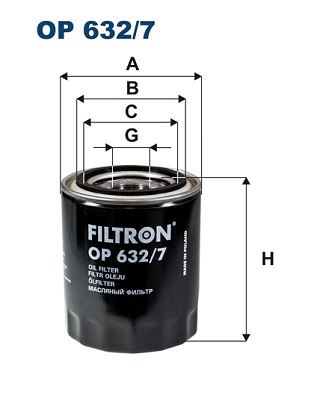 FILTRON OP632.7 Yağ Filtresi Hyundai Starex 2.5l D4bh. 4d56 Tc Tci 96-08 2.5l D4cb Crdi 02-> / H-1 2.5l Libero 04-> / Kia Bongo K2500 2.5l D4bh Tci 04-> 2.9l Crdi K2900 08-> / Sorento 2.5l Crdi D4cb 02-> Kisa Tip