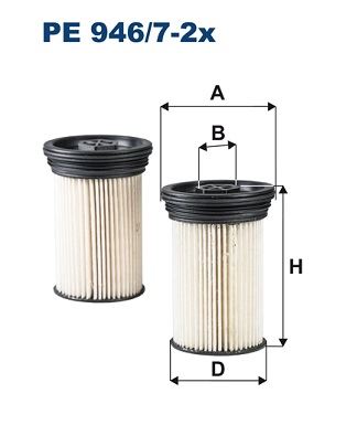 FILTRON PE946.7-2X Mazot Filitresi Uzun Tip Opel Antara 10>17 Chevrolet Captiva C140 11>