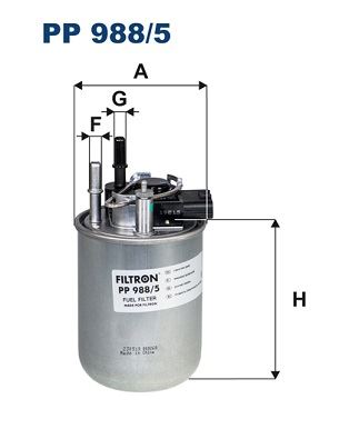 FILTRON PP988.5 Yakit Filtresi Nissan Juke 1.5l K9k Dci F15e Dizel 10->
