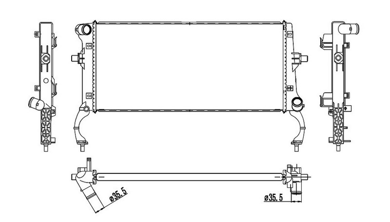 KLR-363520 Su Radyatoru Brazing Hyundai I30 Elantra Vi 1.6crdi 16 (Mt) 648×290.5x26