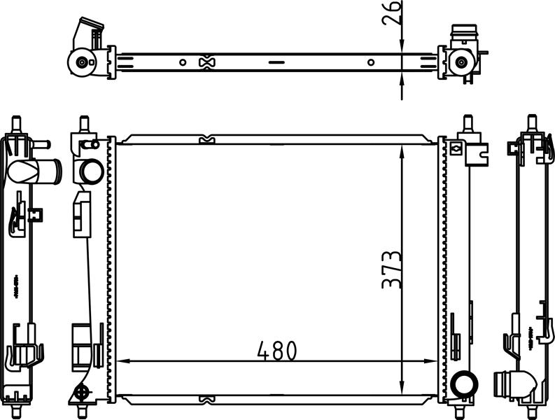 MND DC25310H8400 Su Radyatörü Oem Doowon Rio(Stonic)