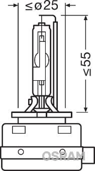 OSRAM 66548 Ampul Gaz Desarjli 40v 25w D8s Xenarc