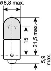 OSM-3886X Ampul - 12 V -6w Ba9s Soketli Ampul
