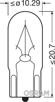 OSRAM 2840 Ampul 24v 2w W2.1x9.5d Unv1