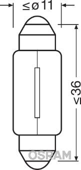 OSRAM 6423-02B Blister Ambalaj - Ampul 24v 5w Sv8.5-8 Unv1 İkili Ambalaj