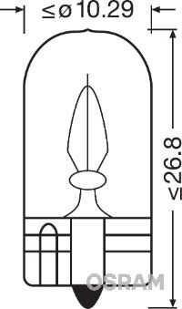 OSRAM 2841-02B Blister Ambalaj - Ampul 24v 3w Dipsiz Gösterğe İkili Ambalaj