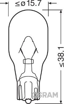 OSRAM 921NA Ampul W16w Stop Dipsiz - Sari -