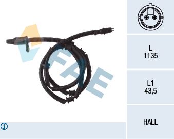 FAE 78056 Tekerlek Hiz Sensörü Master 2 1.9dti-Dci-2.2-2.5dci-2.8dti-3.0dci 00> Arka