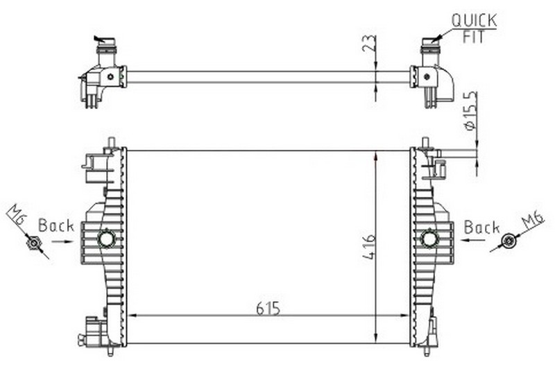 ORIS MPE549023 Radyatör 308 1.6 07 / Citroen Ds4 1.6 11 615 416 23
