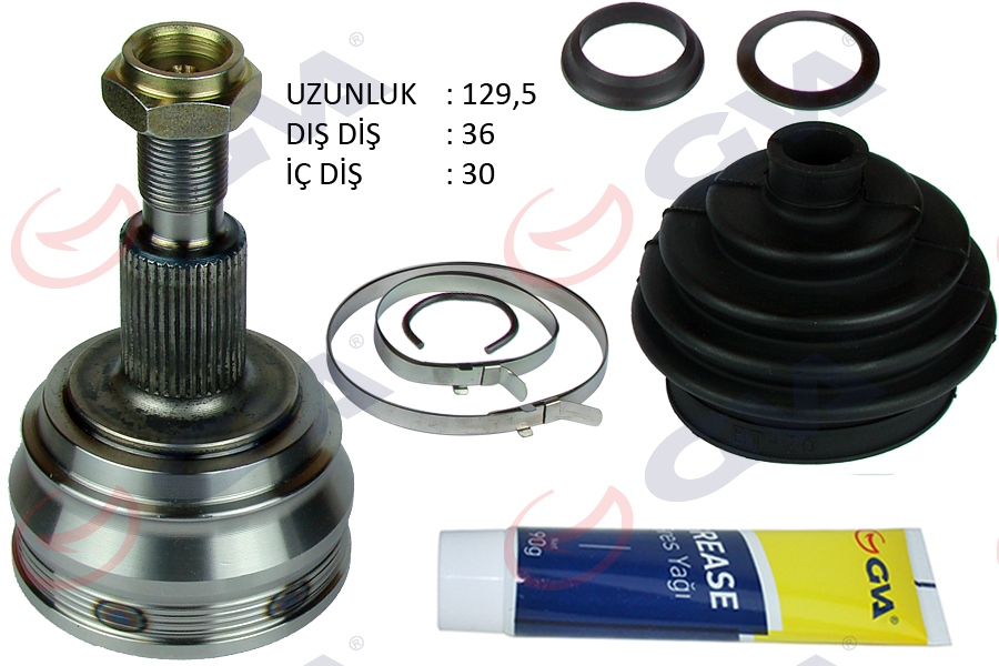 GVA 4475037K Aks Kafasi Diş Ön Golf Iv-Bora-Leon 97-04 1.6 Akl/Bfq 36x30x53 129.5mm