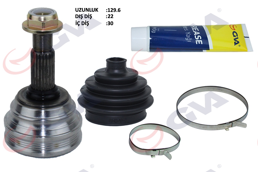 GVA 4475080K Aks Kafasi Diş Ön Polo 1.6 94-99 Aee 75hp 22x30x53 129.5mm