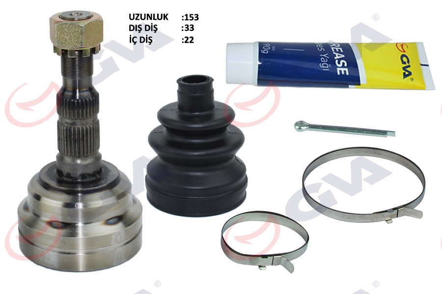GVA 4490005K Aks Kafasi Diş Astra G-Zafira A 1.4/1.6 16v 98-05 33x22x52 153.5mm