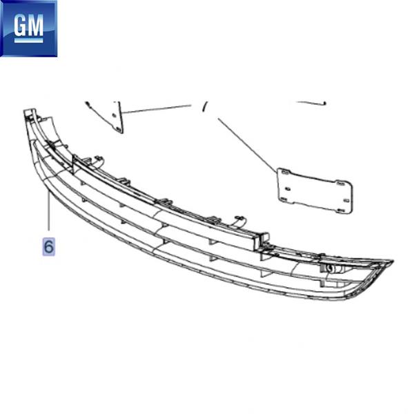 GM 13296442 Tampon Izgarasi Ön Alt Opel Meriva B