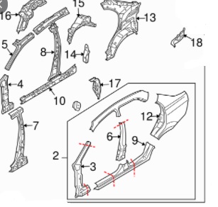 GM 96957679 Yan Sac Sol Komple Aveo