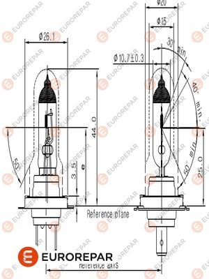 EUROREPAR 1616431480 Erp H7 12v-55w Ampul
