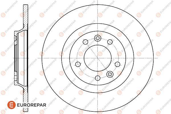 EUROREPAR 1618861880 Arka Fren Aynasi P407 04>11 P508 10>18 P607 00>11 Rcz 10>15 C5 08>17 290x12x35x5dl Dolu