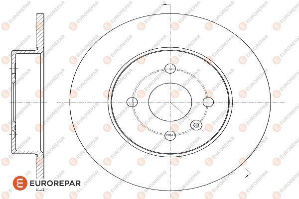 EUROREPAR 1618865880 Arka Fren Aynasi Astra H L67 04>14 Combo C 01>11 Meriva A 03>10 264x10x4dl Dolu