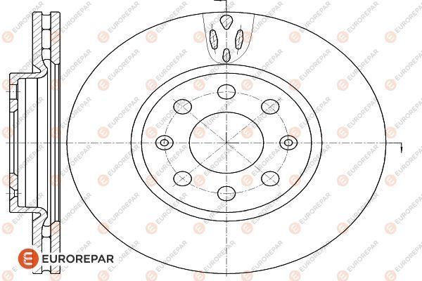 EUROREPAR 1618866180 Ön Fren Aynasi Corsa D 07> Corsa E 14> Adam 13> Fiat Punto Evo 09> Grande Punto 05> 257x22x4dl Hava Li