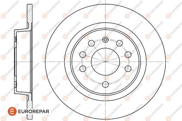 EUROREPAR 1618869580 Arka Fren Aynasi Vectra C 02> Signum 03> Saab 9.3 02> Croma 05> 278x12x5dl Dolu