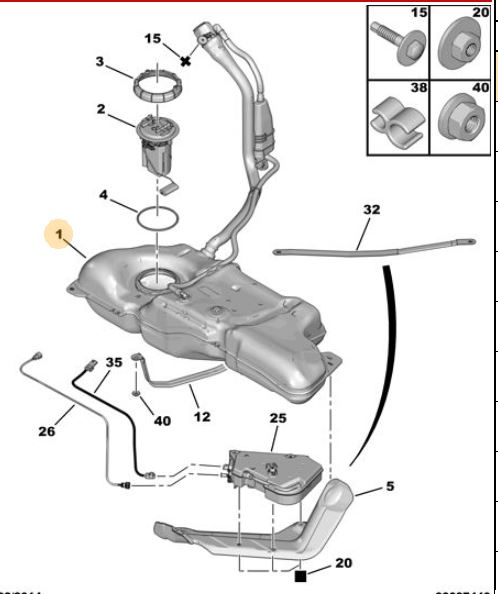 PSA 1500.SN Yakit Deposu Citroen C4 Ii-Ds 4