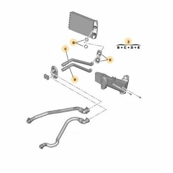 PSA-1609171480 Kalorifer Boru Takimi Peugeot 301 C- Elysee