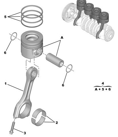 PSA-1623500080 Piston Grubu